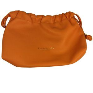 Elizabeth Arden Orange Cosmetic Bag Make UP Magnetic Snap Drawstring Purse Tote